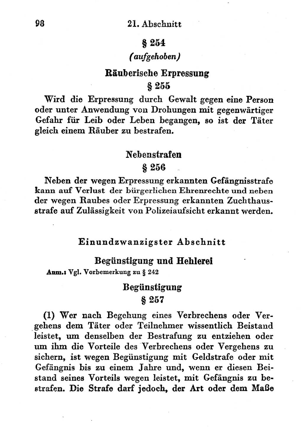 Strafgesetzbuch (StGB) und andere Strafgesetze [Deutsche Demokratische Republik (DDR)] 1956, Seite 98 (StGB Strafges. DDR 1956, S. 98)