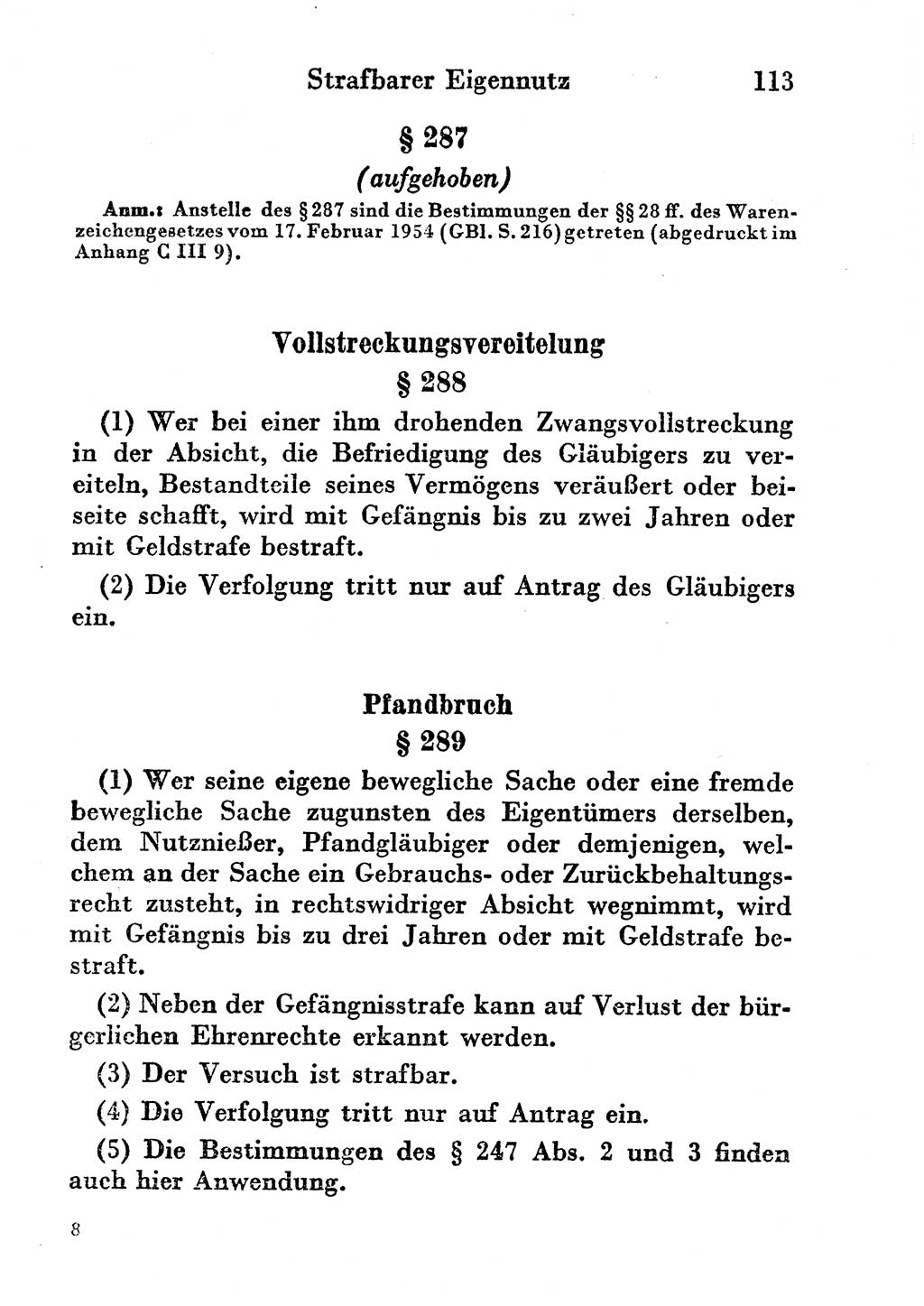 Strafgesetzbuch (StGB) und andere Strafgesetze [Deutsche Demokratische Republik (DDR)] 1956, Seite 113 (StGB Strafges. DDR 1956, S. 113)