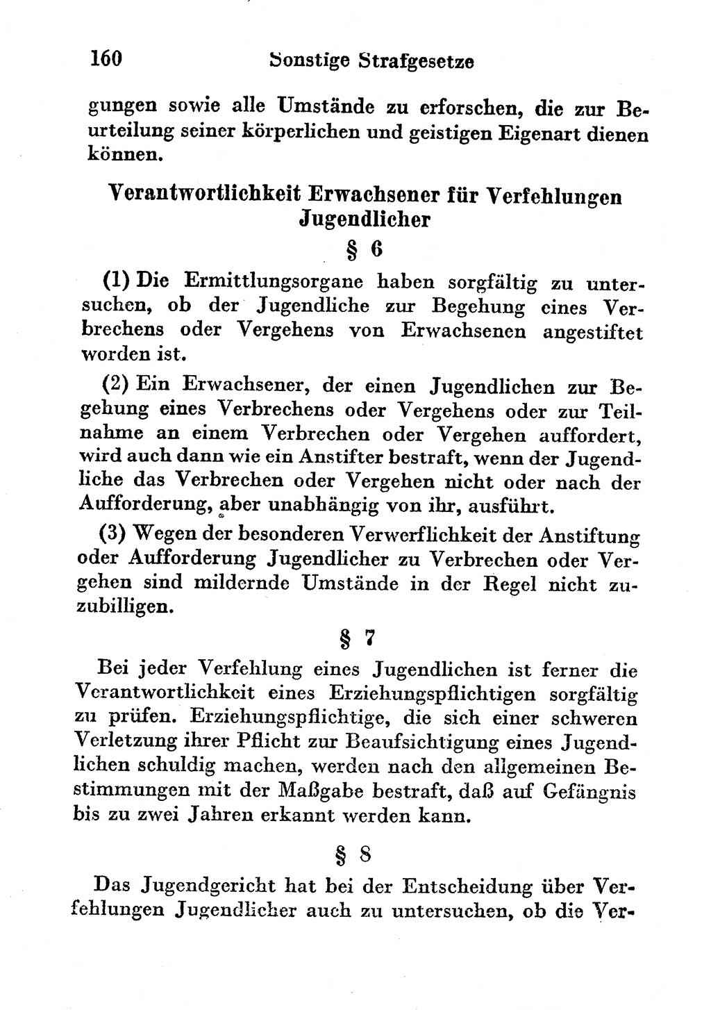 Strafgesetzbuch (StGB) und andere Strafgesetze [Deutsche Demokratische Republik (DDR)] 1956, Seite 160 (StGB Strafges. DDR 1956, S. 160)