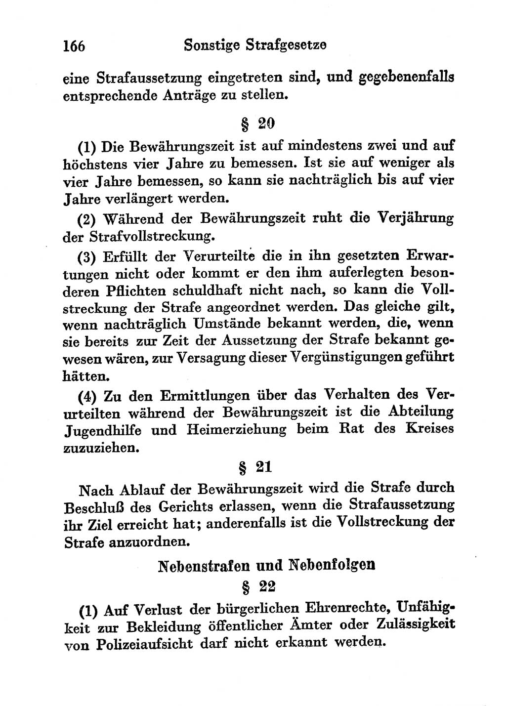 Strafgesetzbuch (StGB) und andere Strafgesetze [Deutsche Demokratische Republik (DDR)] 1956, Seite 166 (StGB Strafges. DDR 1956, S. 166)