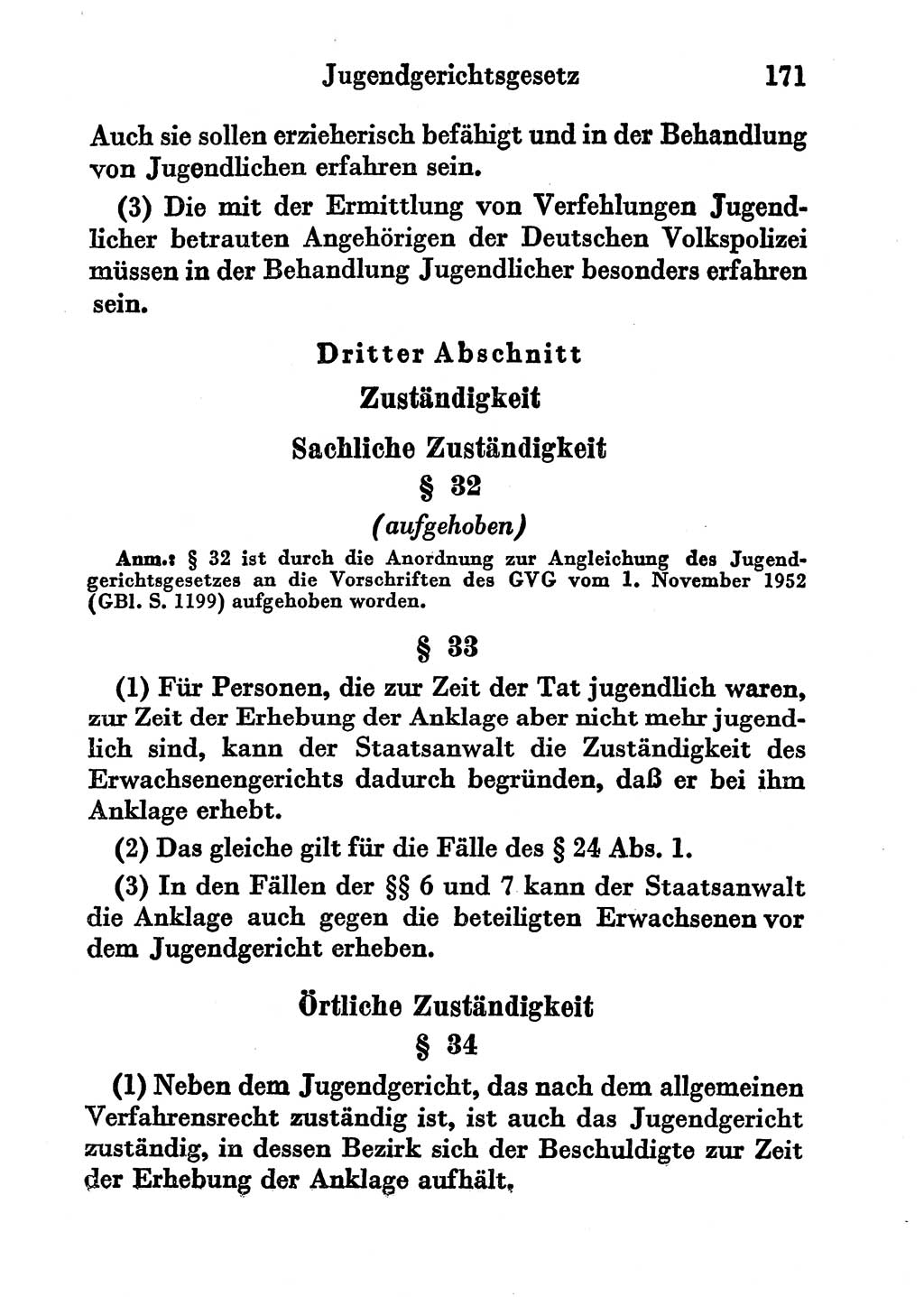 Strafgesetzbuch (StGB) und andere Strafgesetze [Deutsche Demokratische Republik (DDR)] 1956, Seite 171 (StGB Strafges. DDR 1956, S. 171)