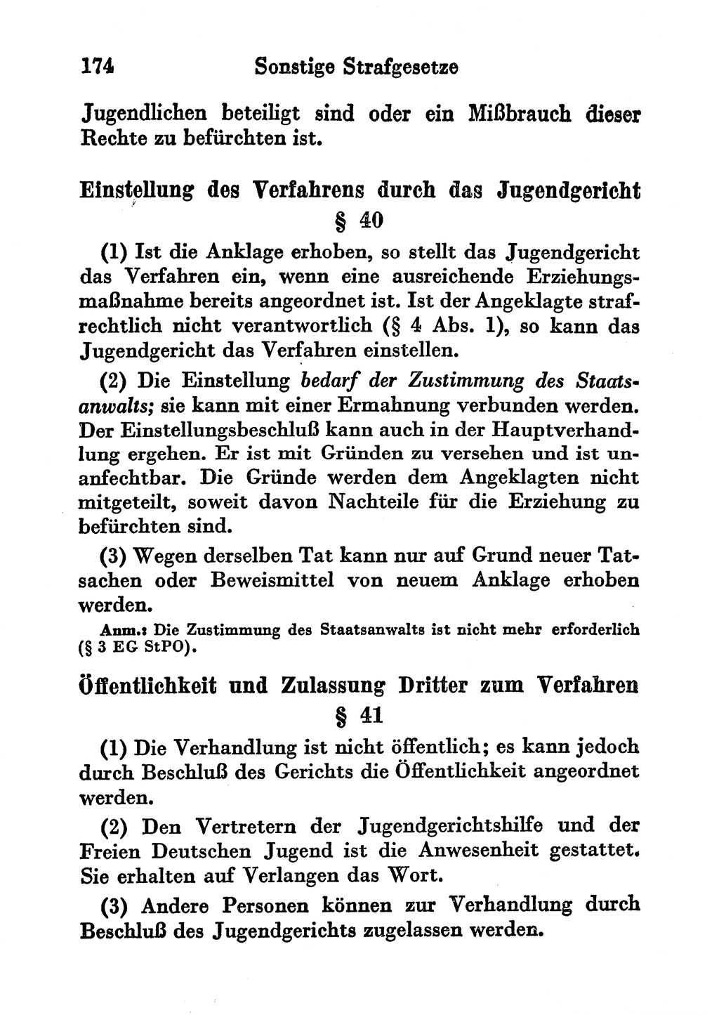 Strafgesetzbuch (StGB) und andere Strafgesetze [Deutsche Demokratische Republik (DDR)] 1956, Seite 174 (StGB Strafges. DDR 1956, S. 174)
