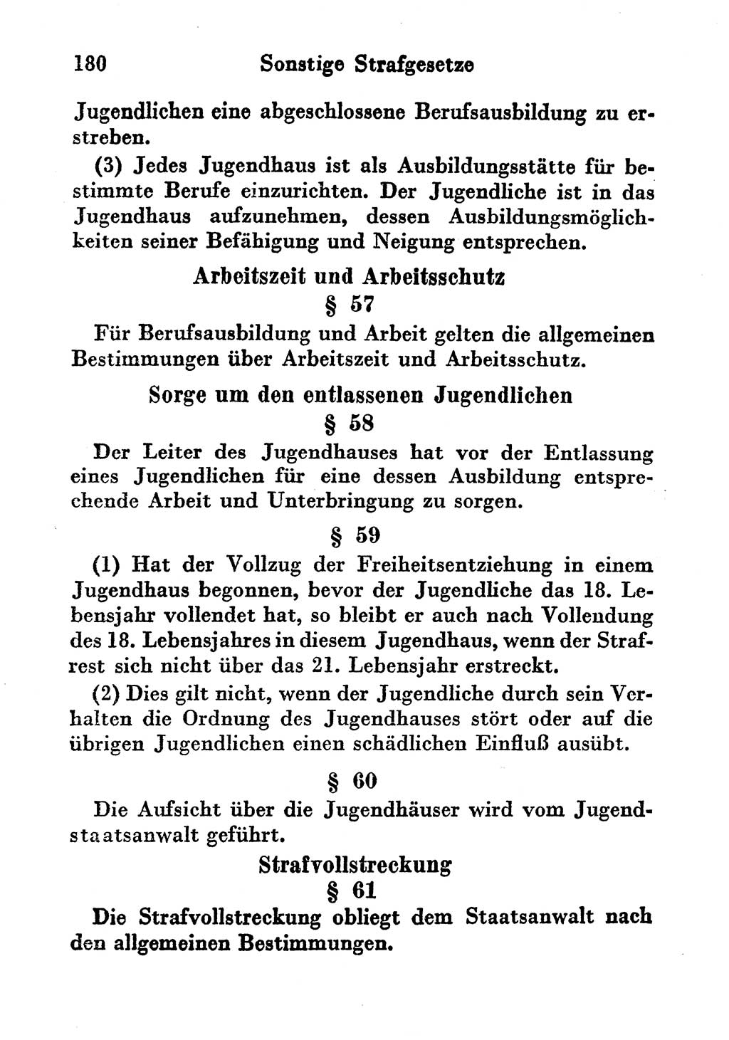 Strafgesetzbuch (StGB) und andere Strafgesetze [Deutsche Demokratische Republik (DDR)] 1956, Seite 180 (StGB Strafges. DDR 1956, S. 180)