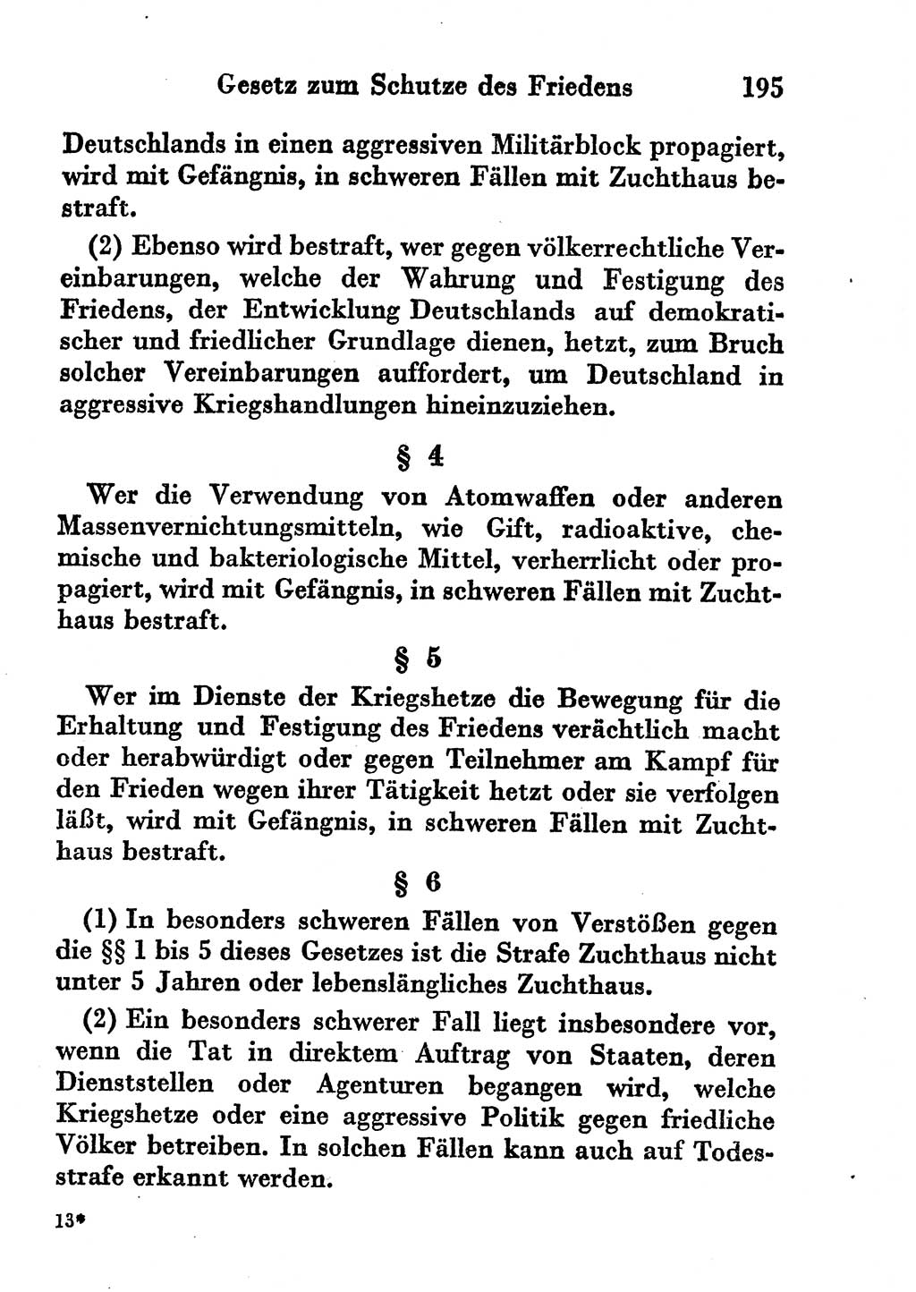 Strafgesetzbuch (StGB) und andere Strafgesetze [Deutsche Demokratische Republik (DDR)] 1956, Seite 195 (StGB Strafges. DDR 1956, S. 195)