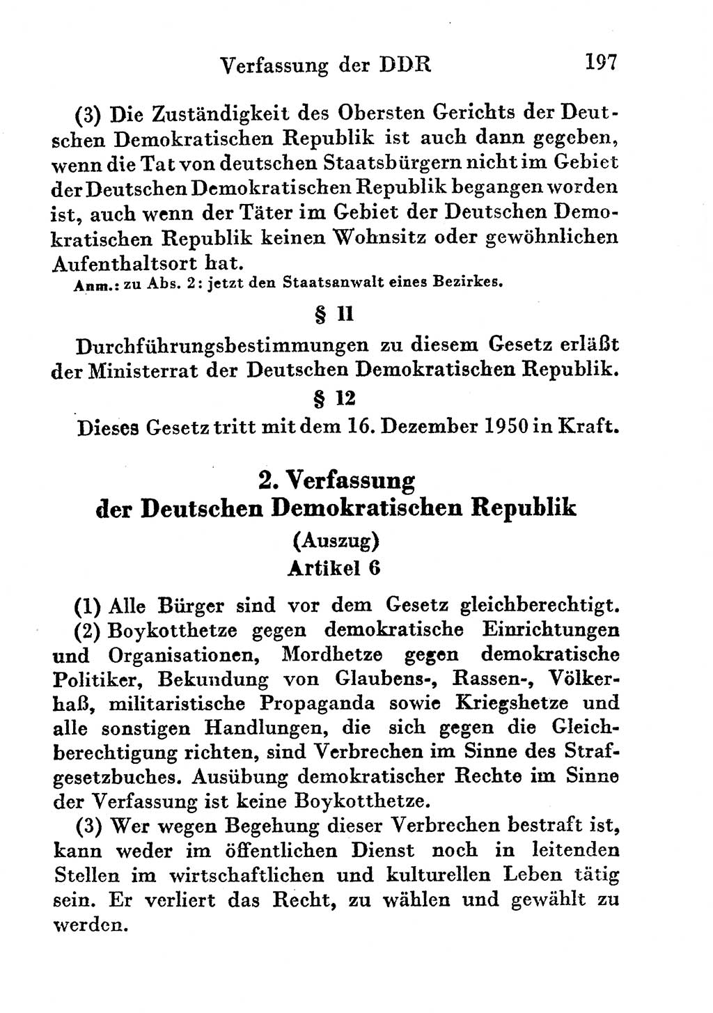 Strafgesetzbuch (StGB) und andere Strafgesetze [Deutsche Demokratische Republik (DDR)] 1956, Seite 197 (StGB Strafges. DDR 1956, S. 197)