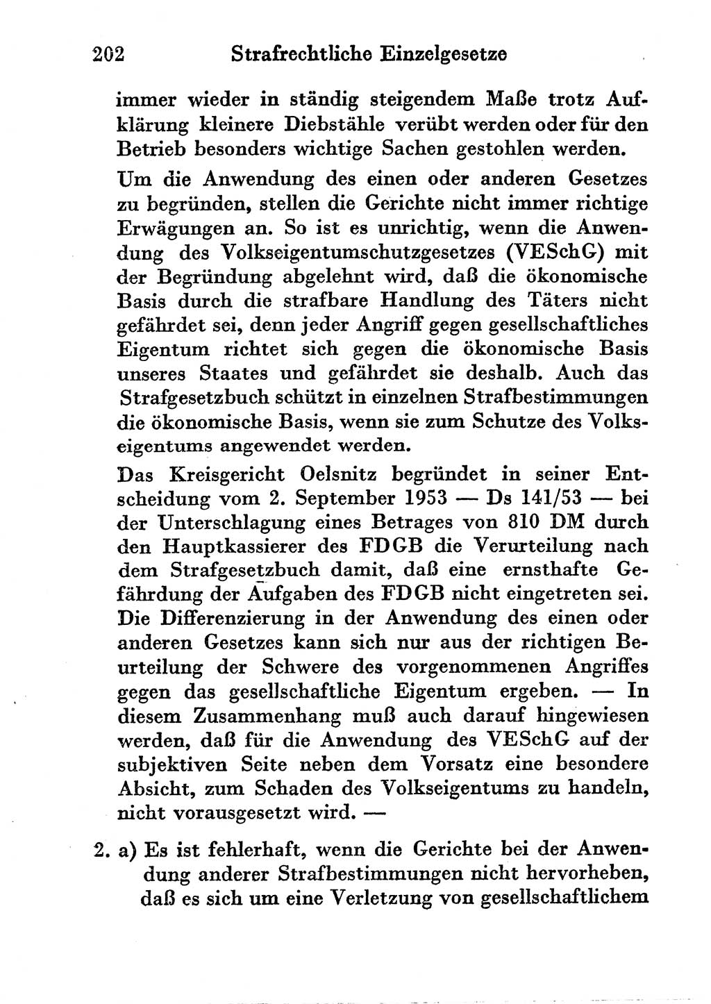 Strafgesetzbuch (StGB) und andere Strafgesetze [Deutsche Demokratische Republik (DDR)] 1956, Seite 202 (StGB Strafges. DDR 1956, S. 202)