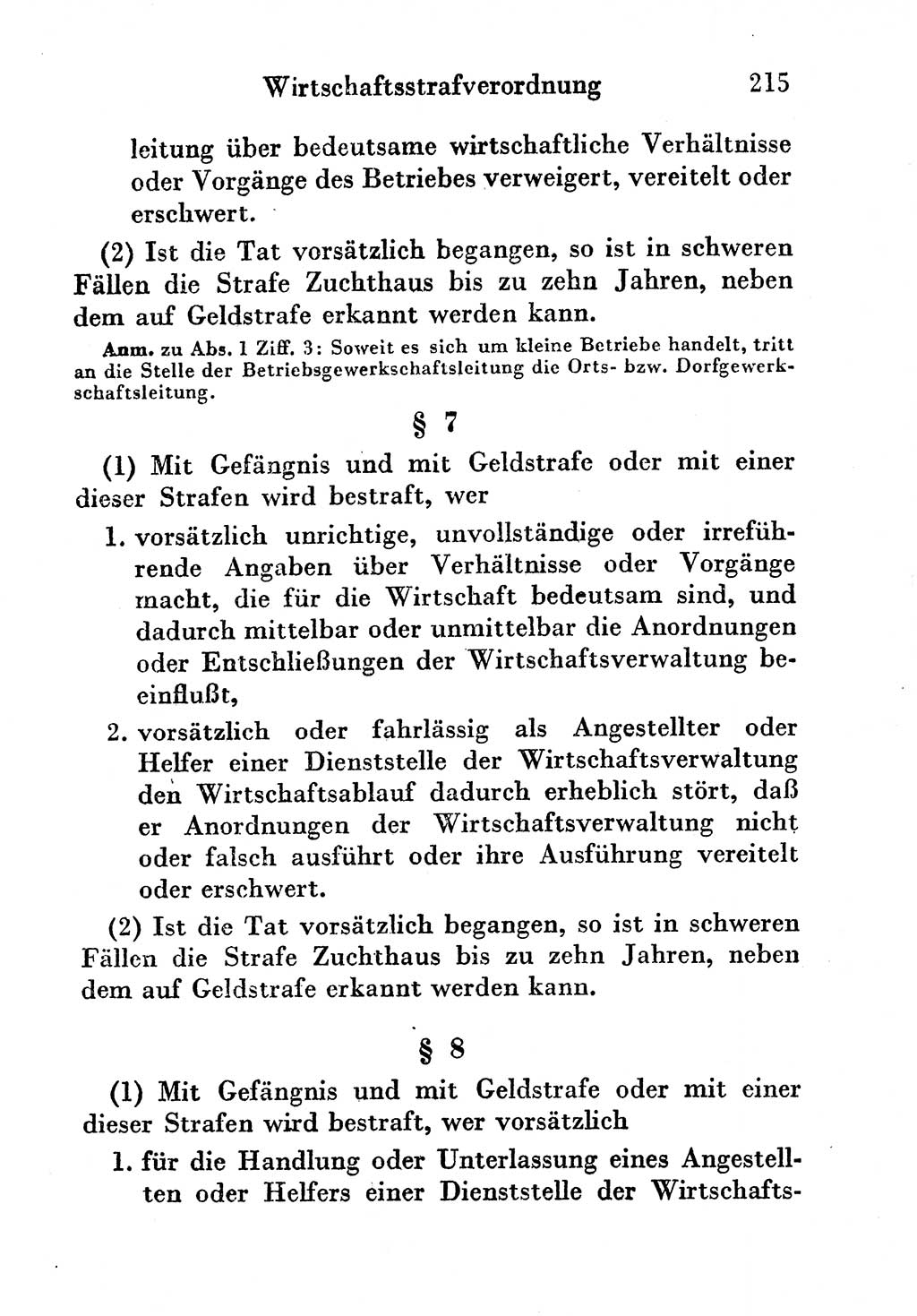 Strafgesetzbuch (StGB) und andere Strafgesetze [Deutsche Demokratische Republik (DDR)] 1956, Seite 215 (StGB Strafges. DDR 1956, S. 215)