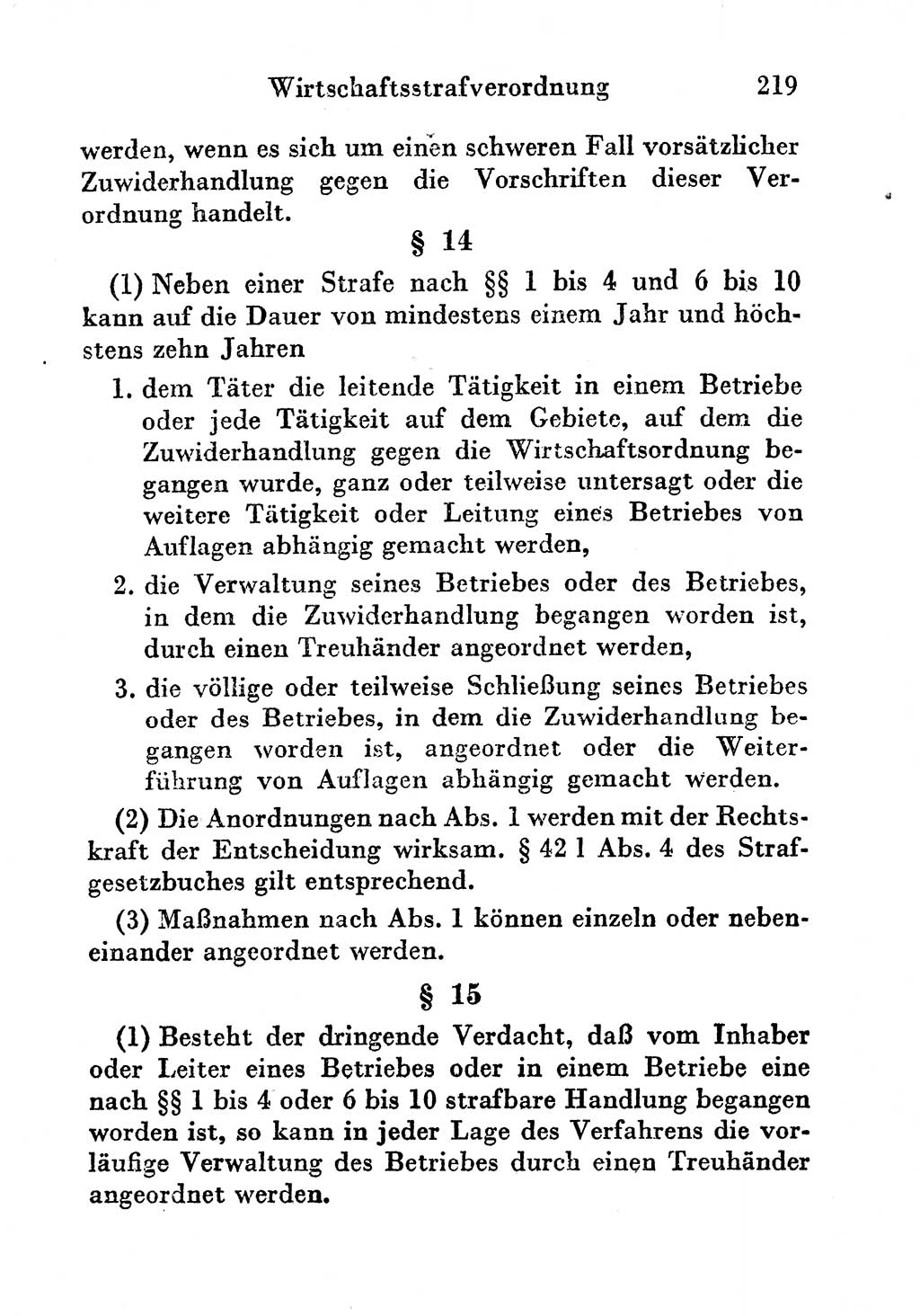 Strafgesetzbuch (StGB) und andere Strafgesetze [Deutsche Demokratische Republik (DDR)] 1956, Seite 219 (StGB Strafges. DDR 1956, S. 219)