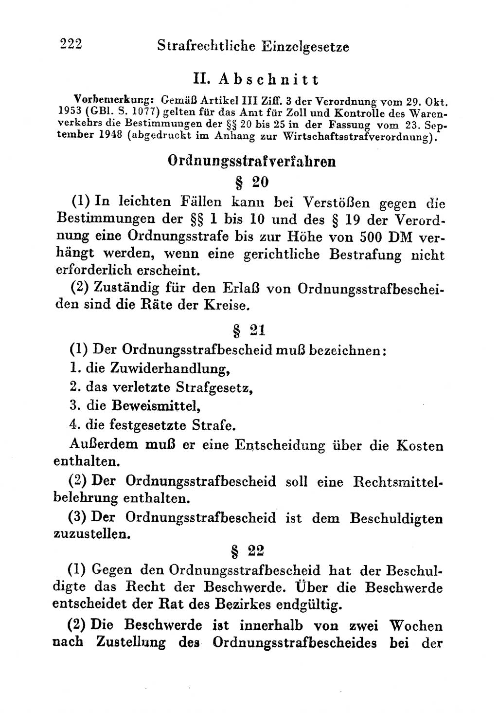 Strafgesetzbuch (StGB) und andere Strafgesetze [Deutsche Demokratische Republik (DDR)] 1956, Seite 222 (StGB Strafges. DDR 1956, S. 222)