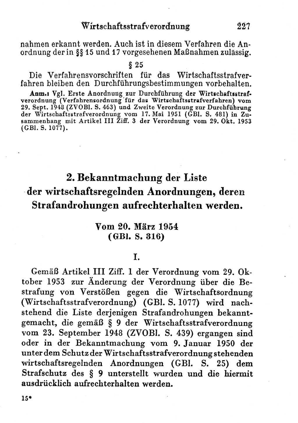 Strafgesetzbuch (StGB) und andere Strafgesetze [Deutsche Demokratische Republik (DDR)] 1956, Seite 227 (StGB Strafges. DDR 1956, S. 227)