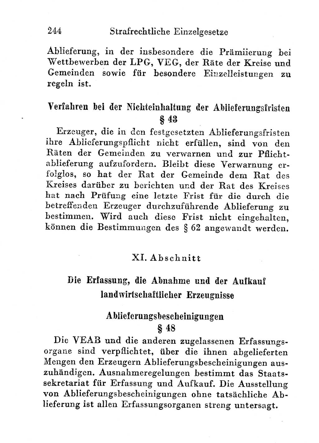 Strafgesetzbuch (StGB) und andere Strafgesetze [Deutsche Demokratische Republik (DDR)] 1956, Seite 244 (StGB Strafges. DDR 1956, S. 244)