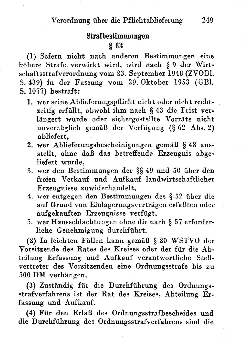 Strafgesetzbuch (StGB) und andere Strafgesetze [Deutsche Demokratische Republik (DDR)] 1956, Seite 249 (StGB Strafges. DDR 1956, S. 249)
