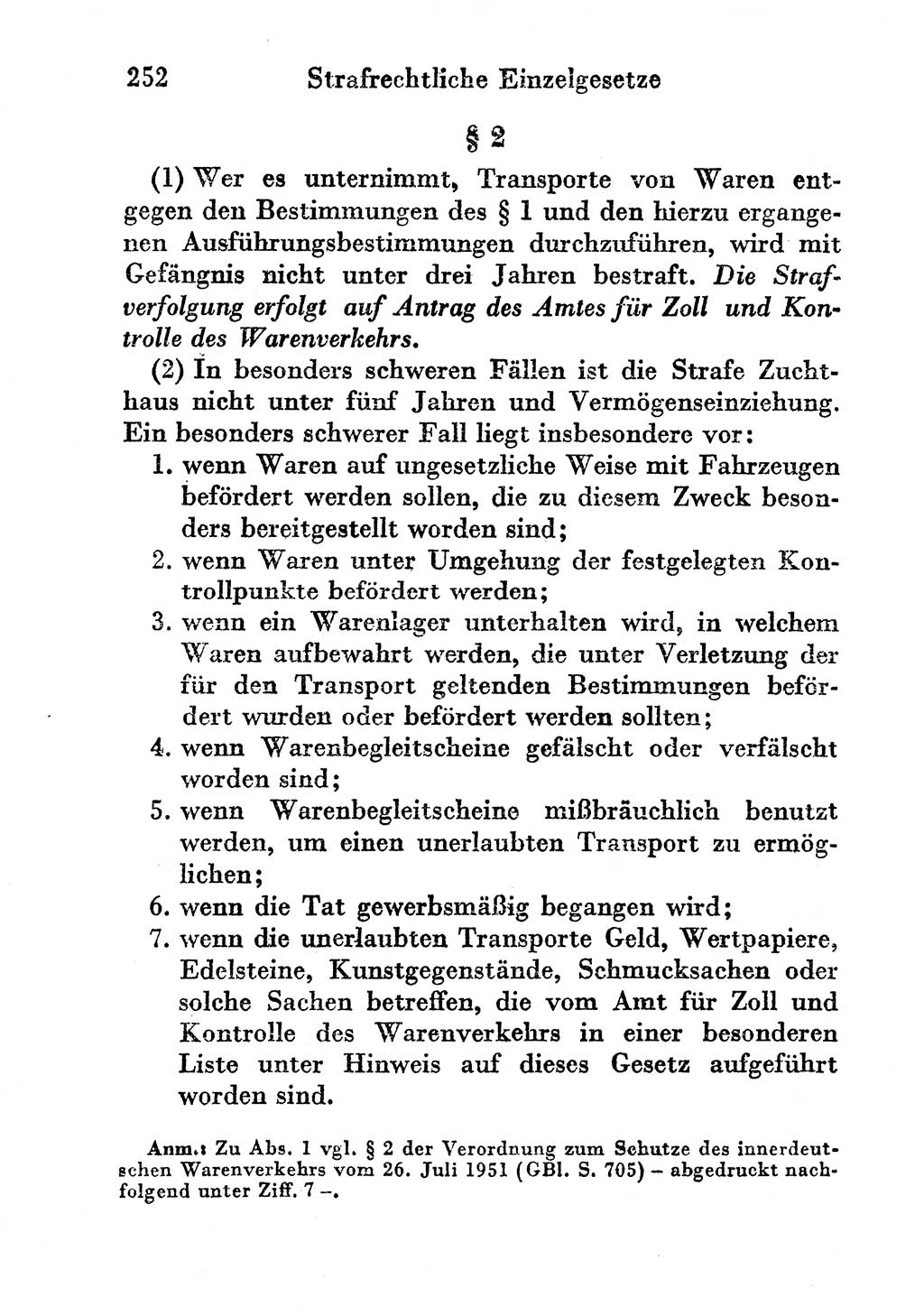 Strafgesetzbuch (StGB) und andere Strafgesetze [Deutsche Demokratische Republik (DDR)] 1956, Seite 252 (StGB Strafges. DDR 1956, S. 252)