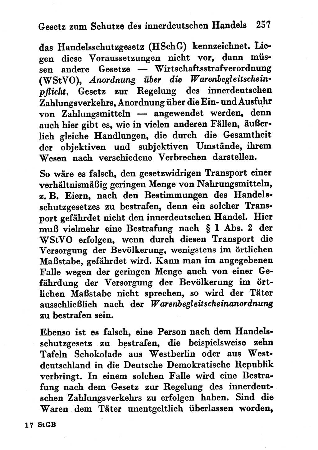 Strafgesetzbuch (StGB) und andere Strafgesetze [Deutsche Demokratische Republik (DDR)] 1956, Seite 257 (StGB Strafges. DDR 1956, S. 257)