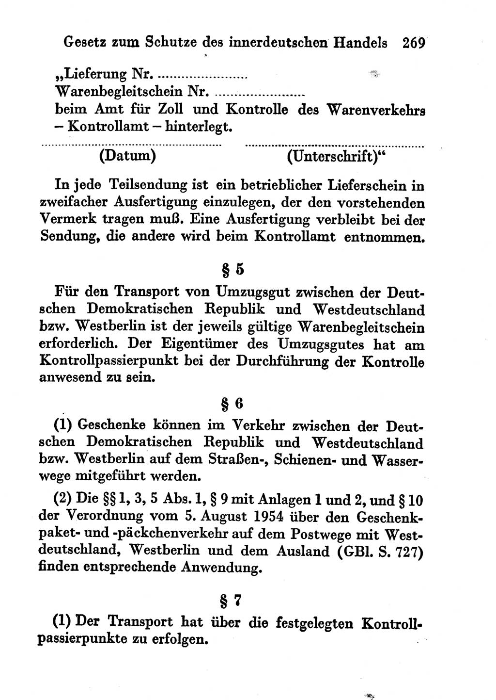 Strafgesetzbuch (StGB) und andere Strafgesetze [Deutsche Demokratische Republik (DDR)] 1956, Seite 269 (StGB Strafges. DDR 1956, S. 269)