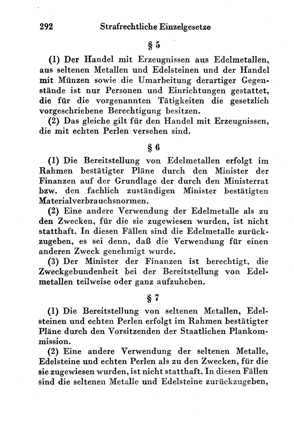 Strafgesetzbuch (StGB) und andere Strafgesetze [Deutsche Demokratische Republik (DDR)] 1956, Seite 292 (StGB Strafges. DDR 1956, S. 292)