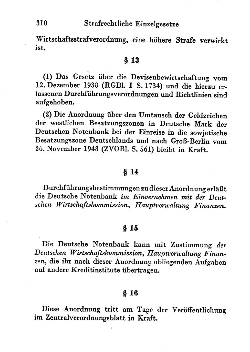 Strafgesetzbuch (StGB) und andere Strafgesetze [Deutsche Demokratische Republik (DDR)] 1956, Seite 310 (StGB Strafges. DDR 1956, S. 310)