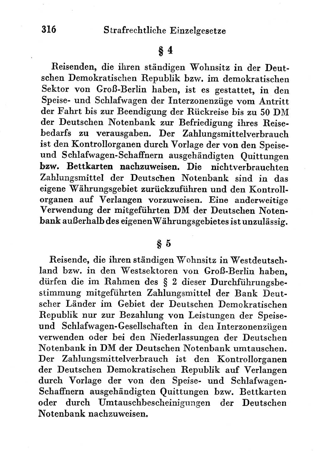Strafgesetzbuch (StGB) und andere Strafgesetze [Deutsche Demokratische Republik (DDR)] 1956, Seite 316 (StGB Strafges. DDR 1956, S. 316)