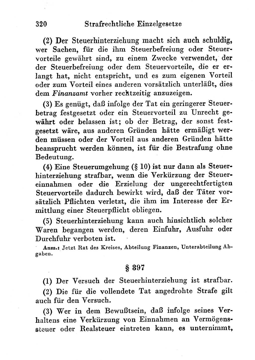 Strafgesetzbuch (StGB) und andere Strafgesetze [Deutsche Demokratische Republik (DDR)] 1956, Seite 320 (StGB Strafges. DDR 1956, S. 320)