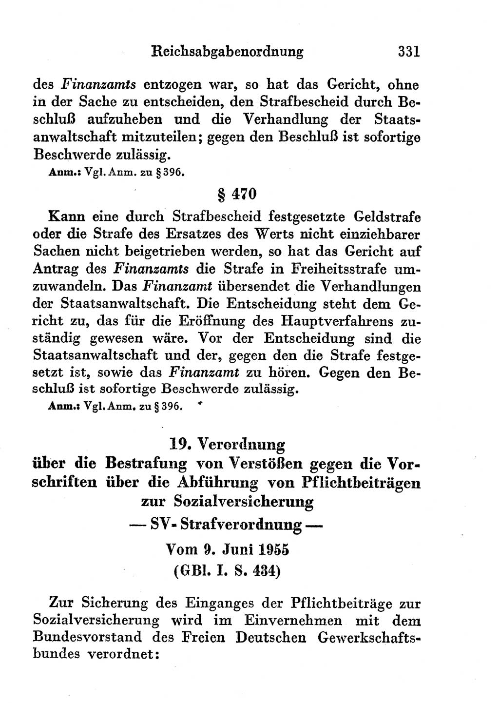 Strafgesetzbuch (StGB) und andere Strafgesetze [Deutsche Demokratische Republik (DDR)] 1956, Seite 331 (StGB Strafges. DDR 1956, S. 331)