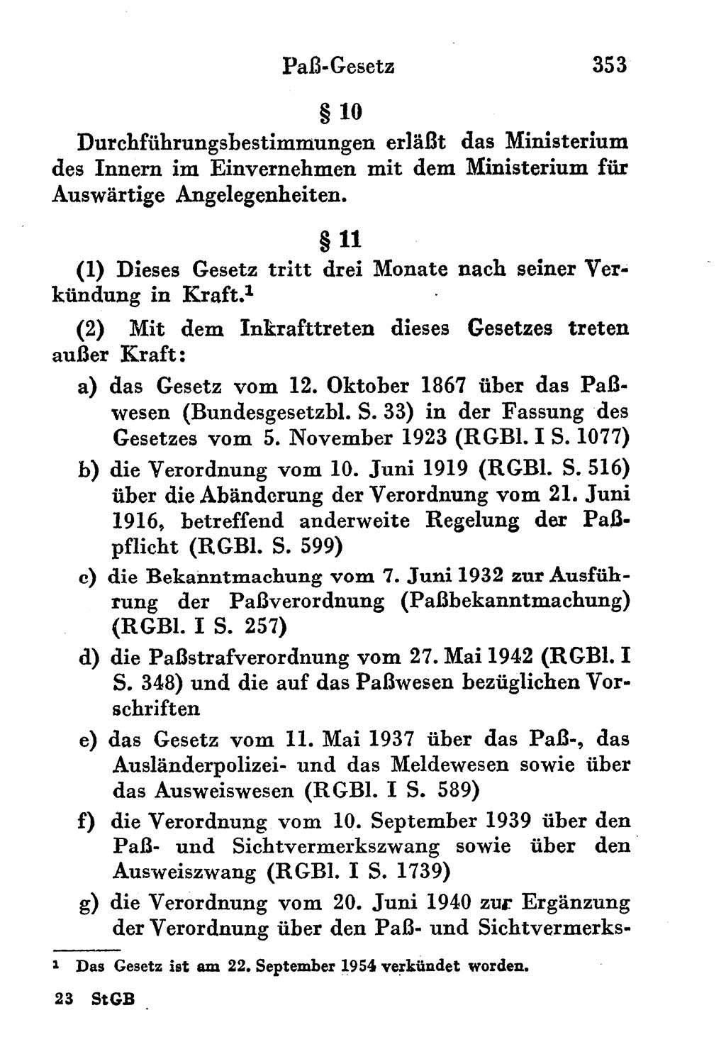 Strafgesetzbuch (StGB) und andere Strafgesetze [Deutsche Demokratische Republik (DDR)] 1956, Seite 353 (StGB Strafges. DDR 1956, S. 353)