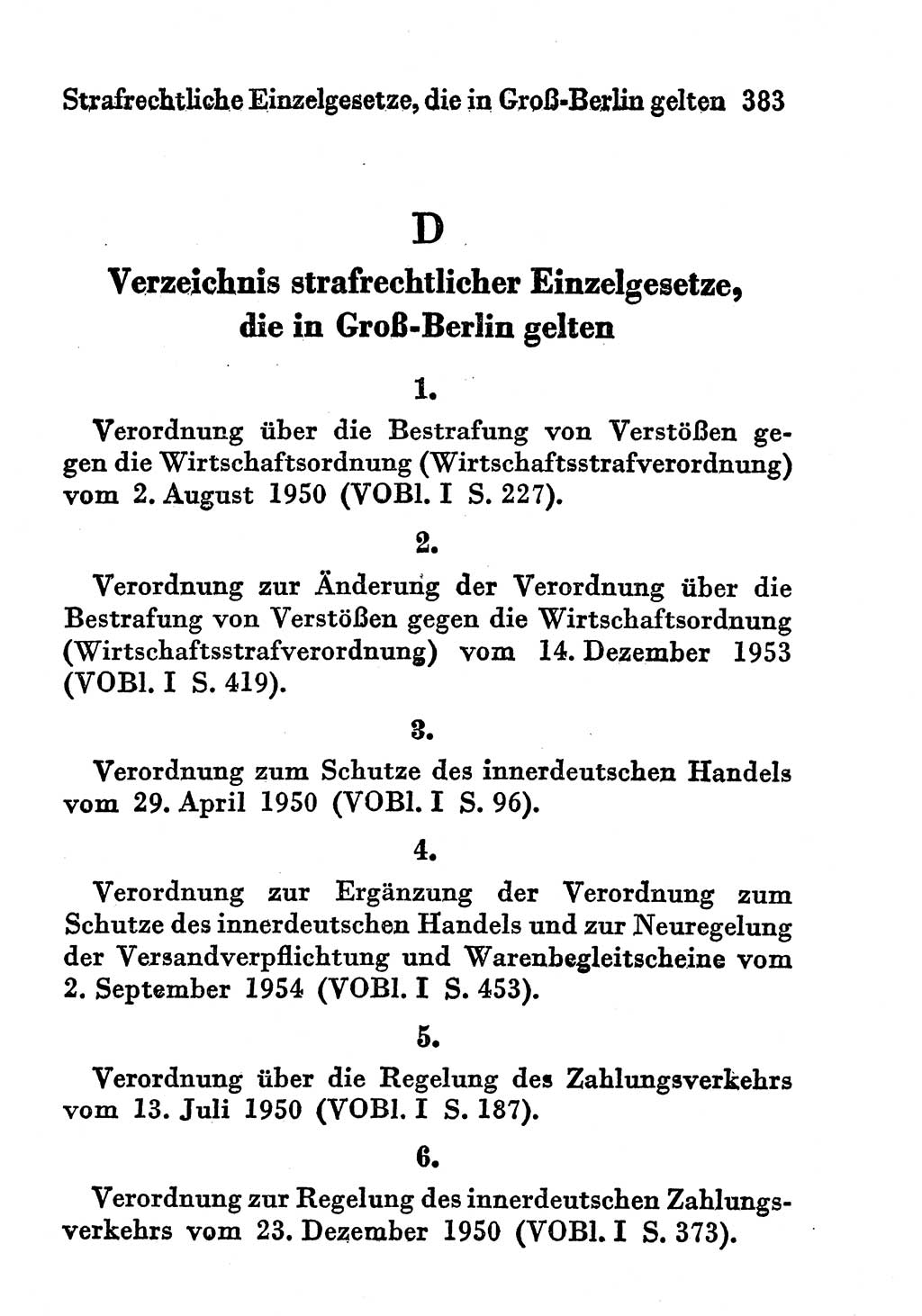 Strafgesetzbuch (StGB) und andere Strafgesetze [Deutsche Demokratische Republik (DDR)] 1956, Seite 383 (StGB Strafges. DDR 1956, S. 383)