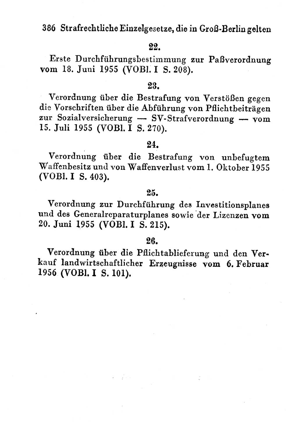 Strafgesetzbuch (StGB) und andere Strafgesetze [Deutsche Demokratische Republik (DDR)] 1956, Seite 386 (StGB Strafges. DDR 1956, S. 386)