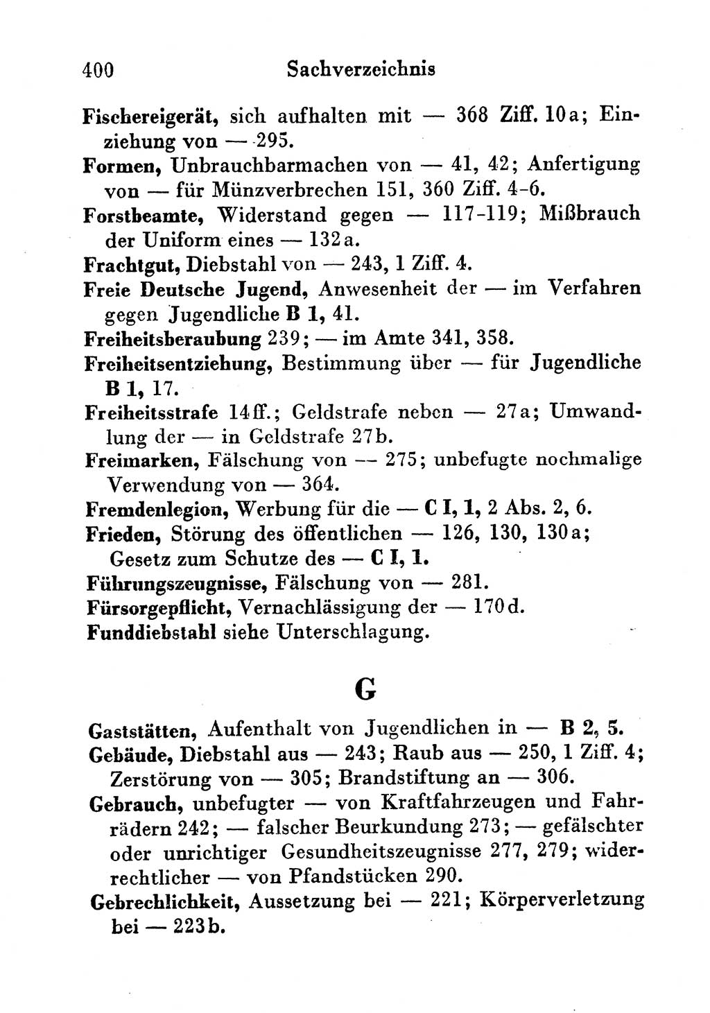 Strafgesetzbuch (StGB) und andere Strafgesetze [Deutsche Demokratische Republik (DDR)] 1956, Seite 400 (StGB Strafges. DDR 1956, S. 400)