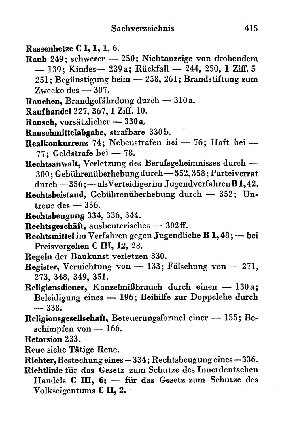Strafgesetzbuch (StGB) und andere Strafgesetze [Deutsche Demokratische Republik (DDR)] 1956, Seite 415 (StGB Strafges. DDR 1956, S. 415)