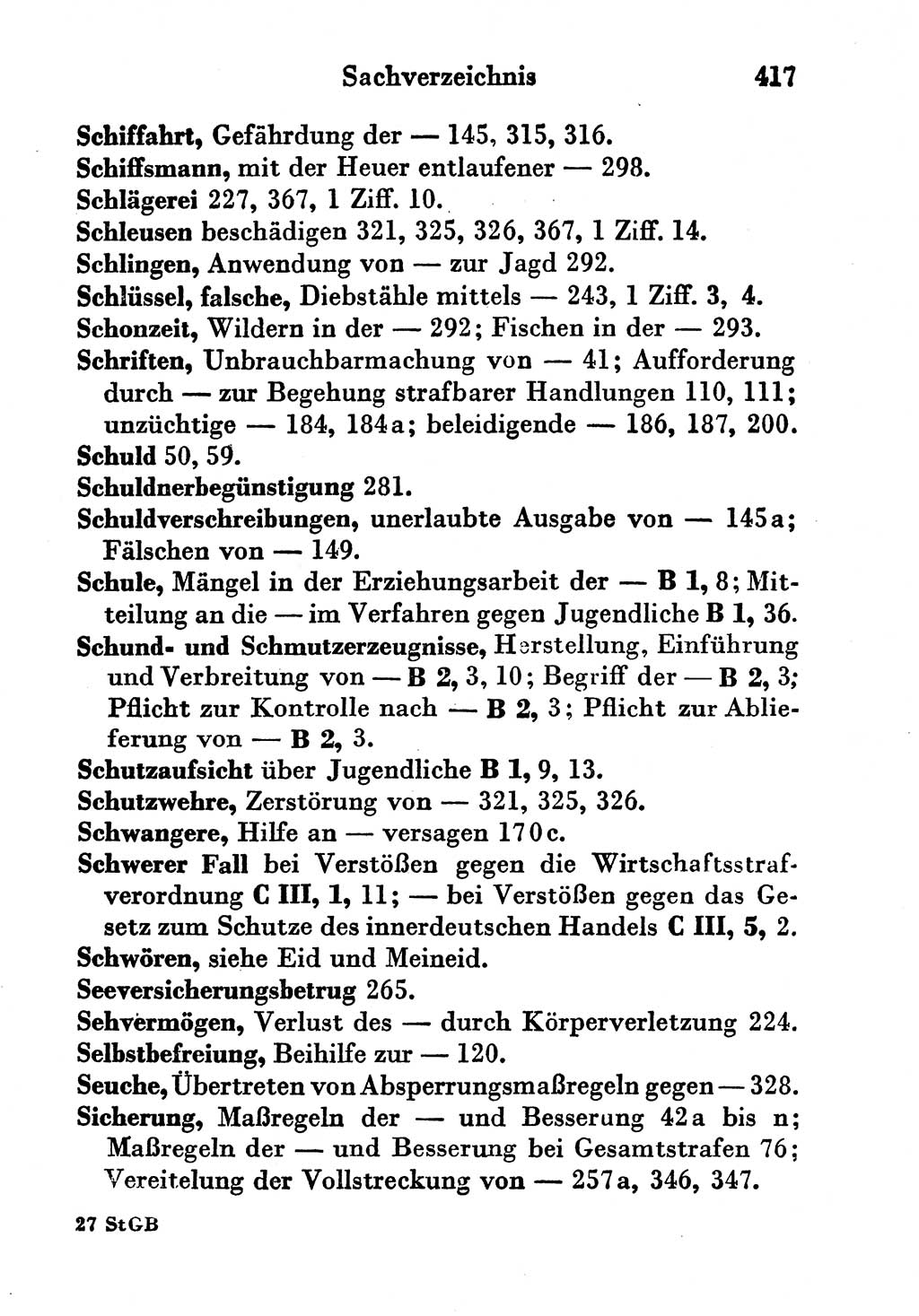 Strafgesetzbuch (StGB) und andere Strafgesetze [Deutsche Demokratische Republik (DDR)] 1956, Seite 417 (StGB Strafges. DDR 1956, S. 417)