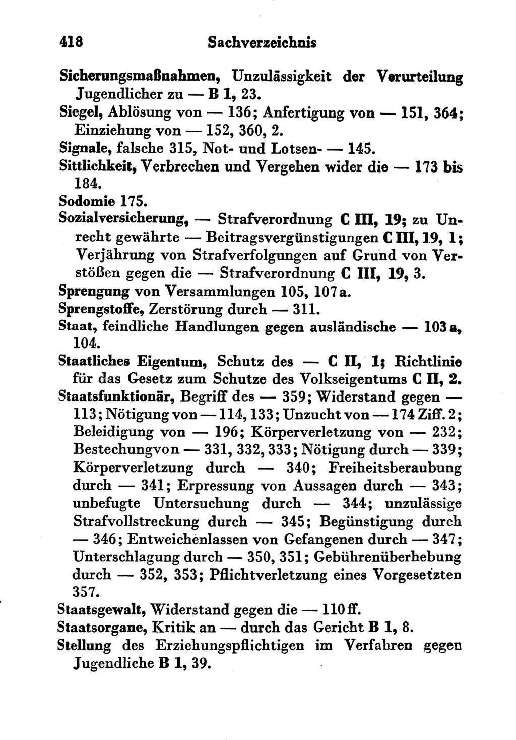 Strafgesetzbuch (StGB) und andere Strafgesetze [Deutsche Demokratische Republik (DDR)] 1956, Seite 418 (StGB Strafges. DDR 1956, S. 418)