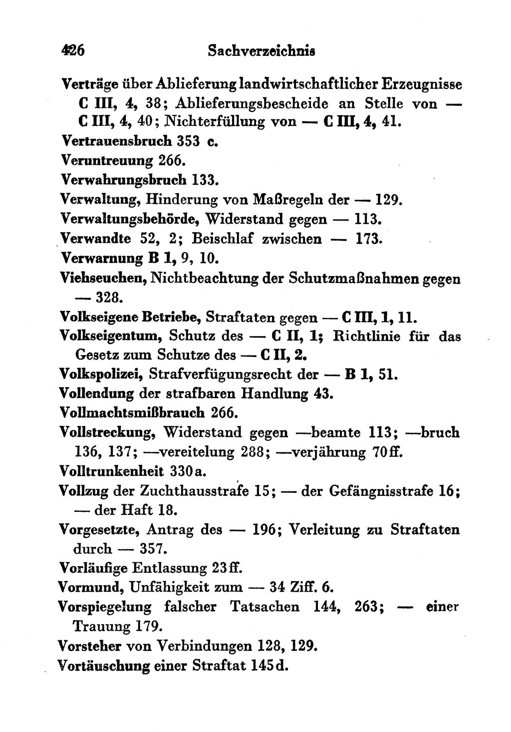 Strafgesetzbuch (StGB) und andere Strafgesetze [Deutsche Demokratische Republik (DDR)] 1956, Seite 426 (StGB Strafges. DDR 1956, S. 426)