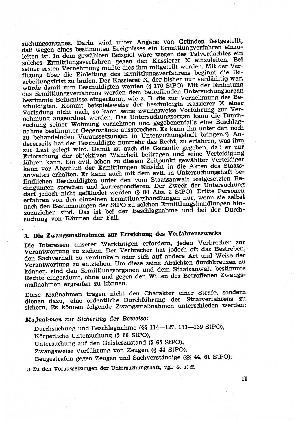 Strafverfahren in der Deutschen Demokratischen Republik (DDR) und seine demokratischen Prinzipien 1956, Seite 11 (Str.-Verf. DDR 1956, S. 11)