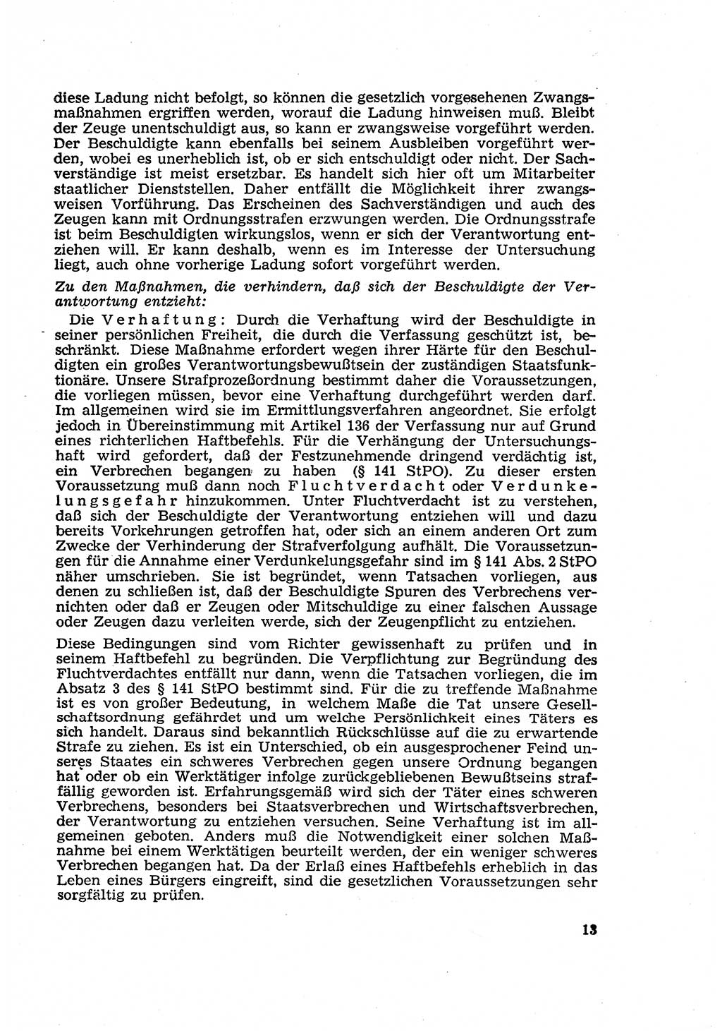 Strafverfahren in der Deutschen Demokratischen Republik (DDR) und seine demokratischen Prinzipien 1956, Seite 13 (Str.-Verf. DDR 1956, S. 13)