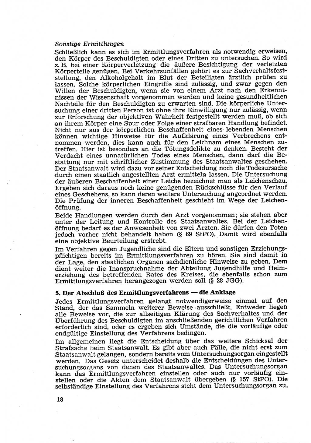 Strafverfahren in der Deutschen Demokratischen Republik (DDR) und seine demokratischen Prinzipien 1956, Seite 18 (Str.-Verf. DDR 1956, S. 18)