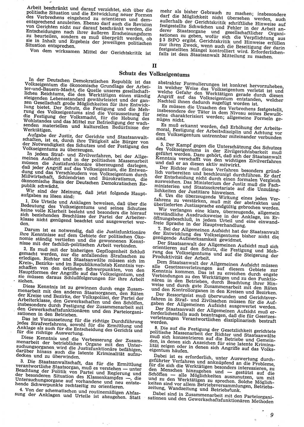 Neue Justiz (NJ), Zeitschrift für Recht und Rechtswissenschaft [Deutsche Demokratische Republik (DDR)], 10. Jahrgang 1956, Seite 9 (NJ DDR 1956, S. 9)