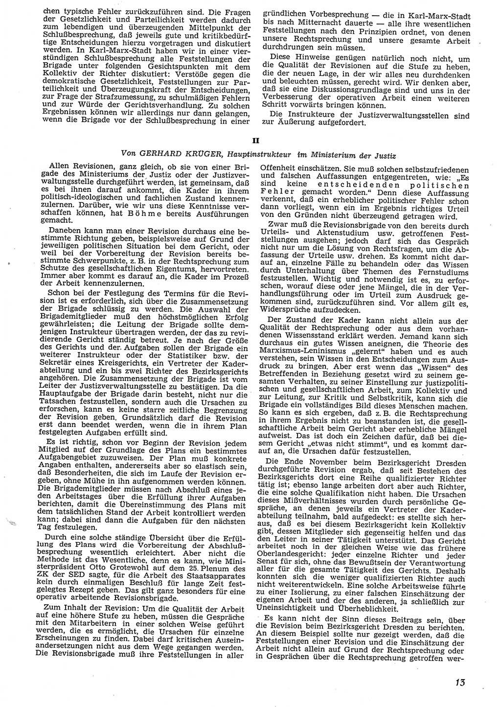 Neue Justiz (NJ), Zeitschrift für Recht und Rechtswissenschaft [Deutsche Demokratische Republik (DDR)], 10. Jahrgang 1956, Seite 13 (NJ DDR 1956, S. 13)