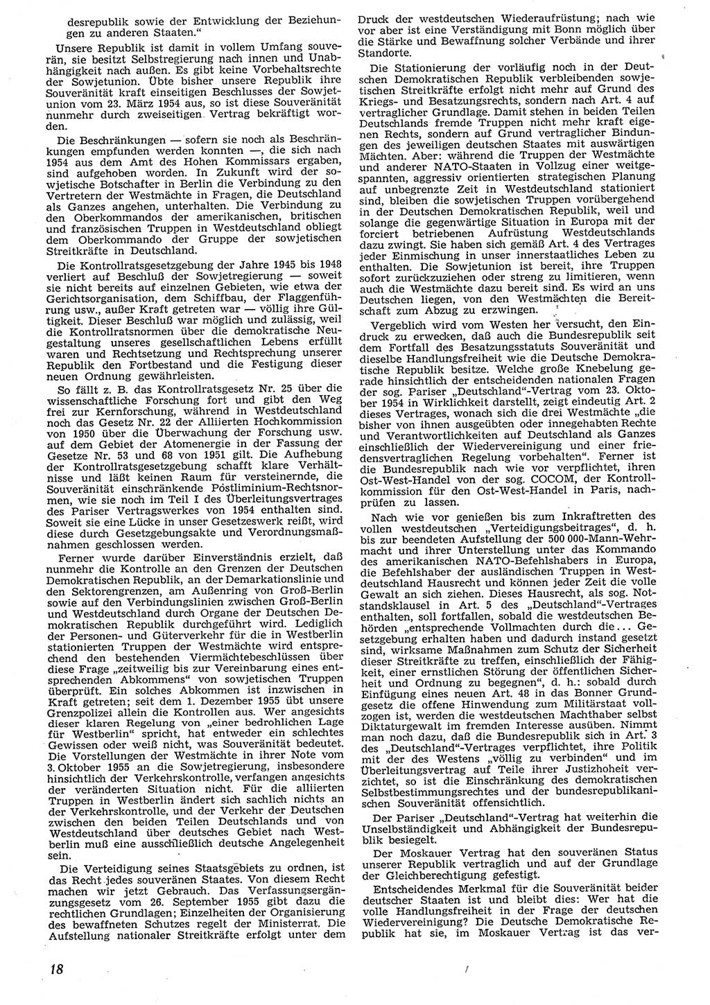 Neue Justiz (NJ), Zeitschrift für Recht und Rechtswissenschaft [Deutsche Demokratische Republik (DDR)], 10. Jahrgang 1956, Seite 18 (NJ DDR 1956, S. 18)