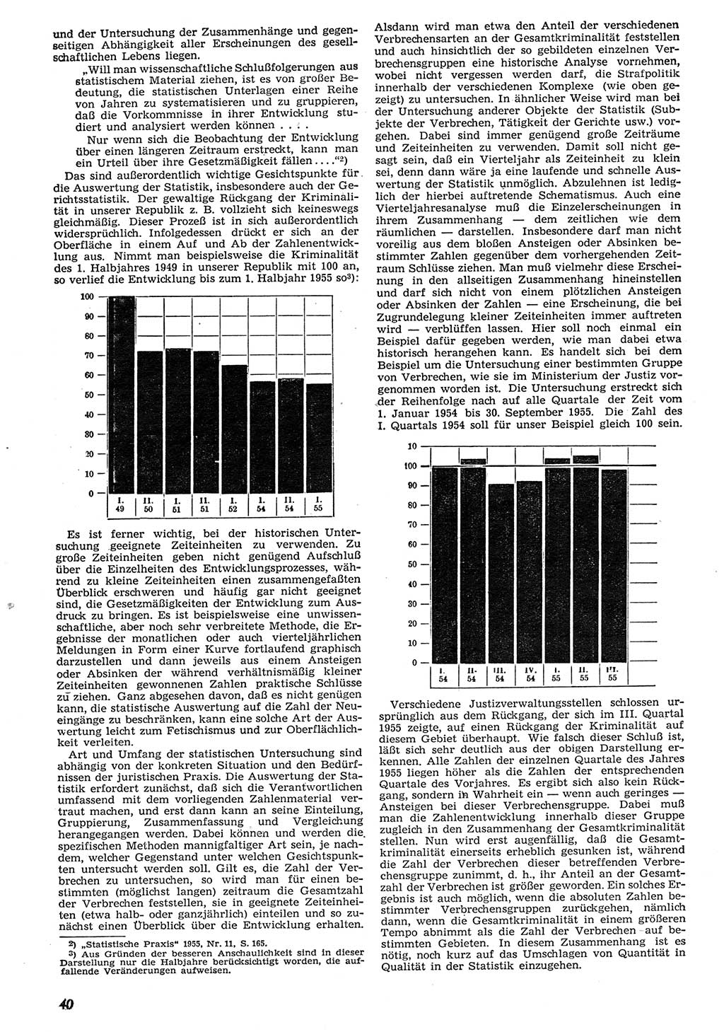 Neue Justiz (NJ), Zeitschrift für Recht und Rechtswissenschaft [Deutsche Demokratische Republik (DDR)], 10. Jahrgang 1956, Seite 40 (NJ DDR 1956, S. 40)