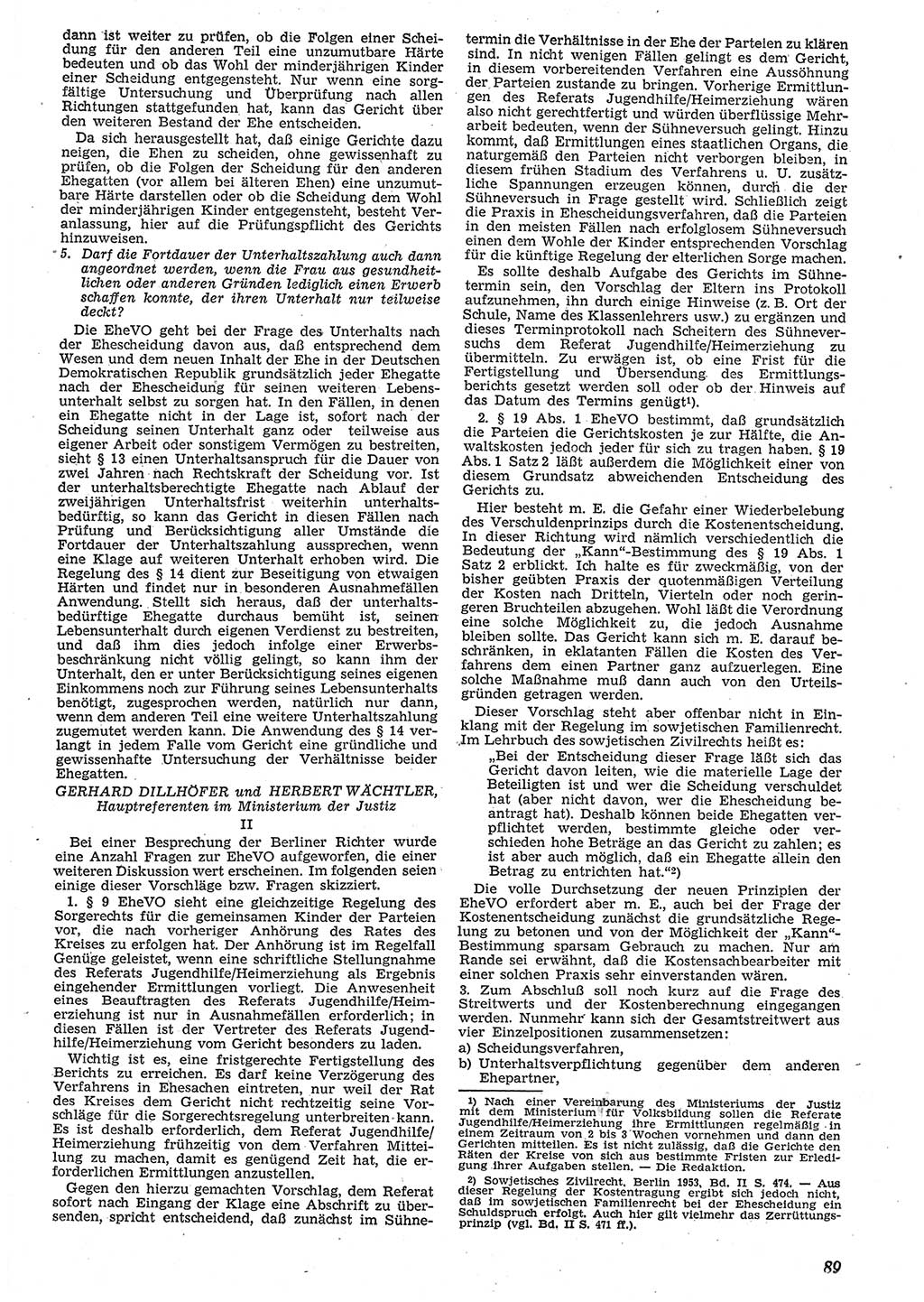 Neue Justiz (NJ), Zeitschrift für Recht und Rechtswissenschaft [Deutsche Demokratische Republik (DDR)], 10. Jahrgang 1956, Seite 89 (NJ DDR 1956, S. 89)