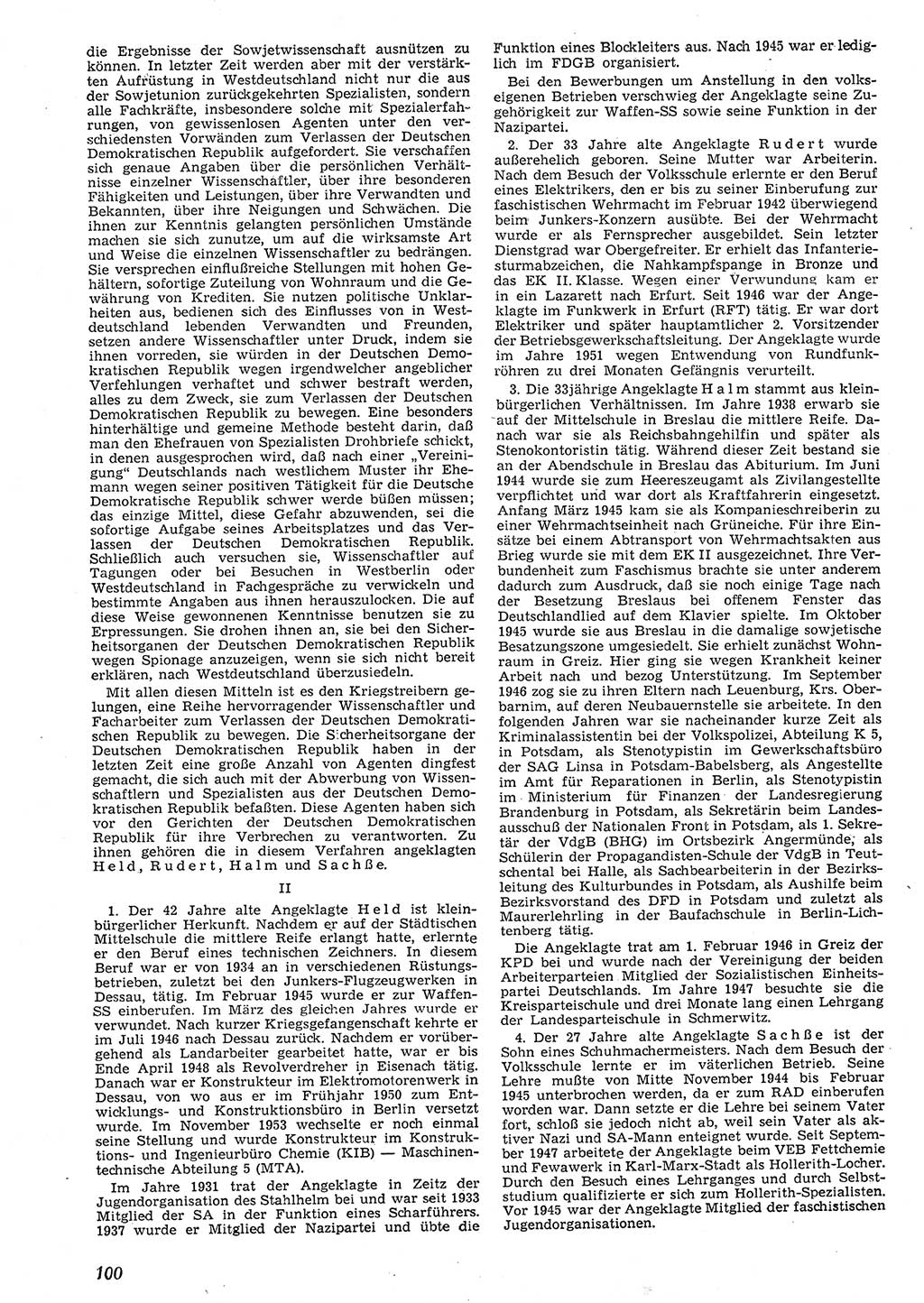 Neue Justiz (NJ), Zeitschrift für Recht und Rechtswissenschaft [Deutsche Demokratische Republik (DDR)], 10. Jahrgang 1956, Seite 100 (NJ DDR 1956, S. 100)