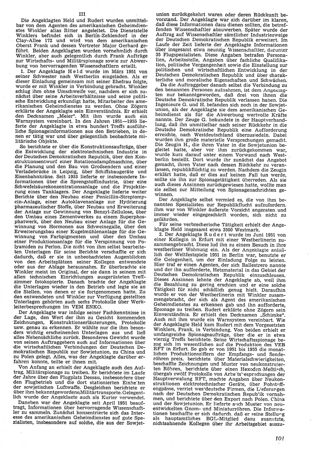 Neue Justiz (NJ), Zeitschrift für Recht und Rechtswissenschaft [Deutsche Demokratische Republik (DDR)], 10. Jahrgang 1956, Seite 101 (NJ DDR 1956, S. 101)