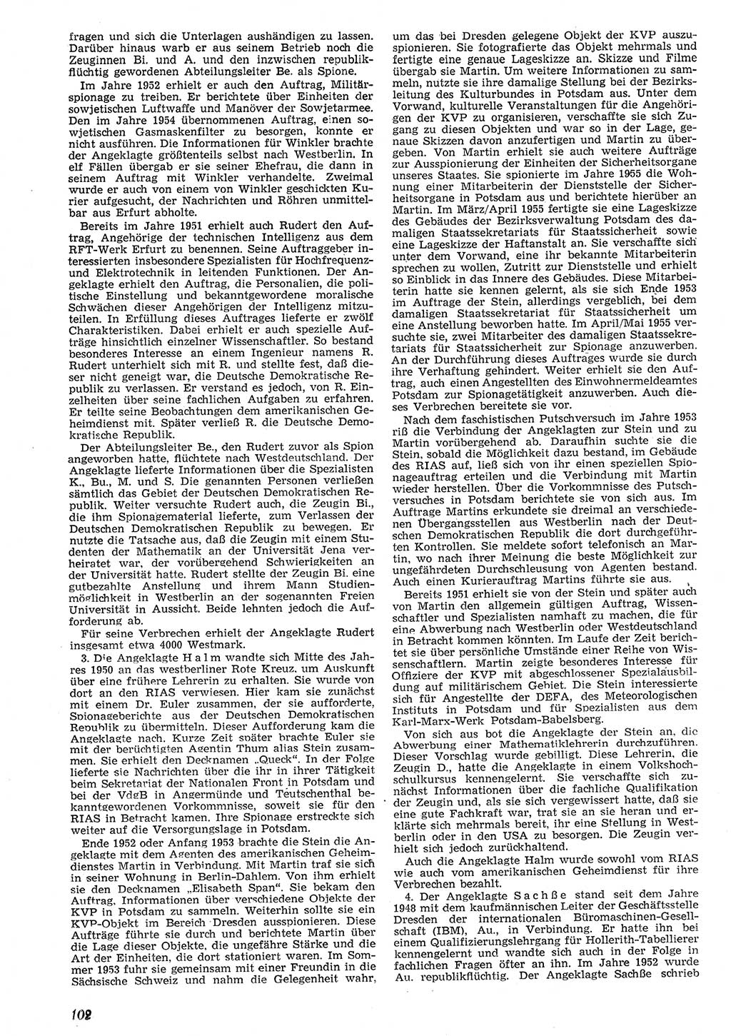 Neue Justiz (NJ), Zeitschrift für Recht und Rechtswissenschaft [Deutsche Demokratische Republik (DDR)], 10. Jahrgang 1956, Seite 102 (NJ DDR 1956, S. 102)