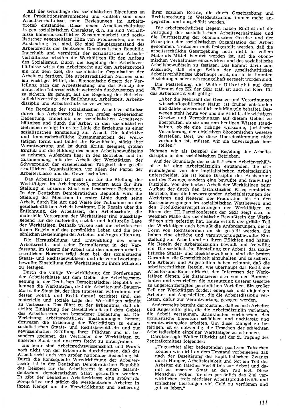 Neue Justiz (NJ), Zeitschrift für Recht und Rechtswissenschaft [Deutsche Demokratische Republik (DDR)], 10. Jahrgang 1956, Seite 111 (NJ DDR 1956, S. 111)