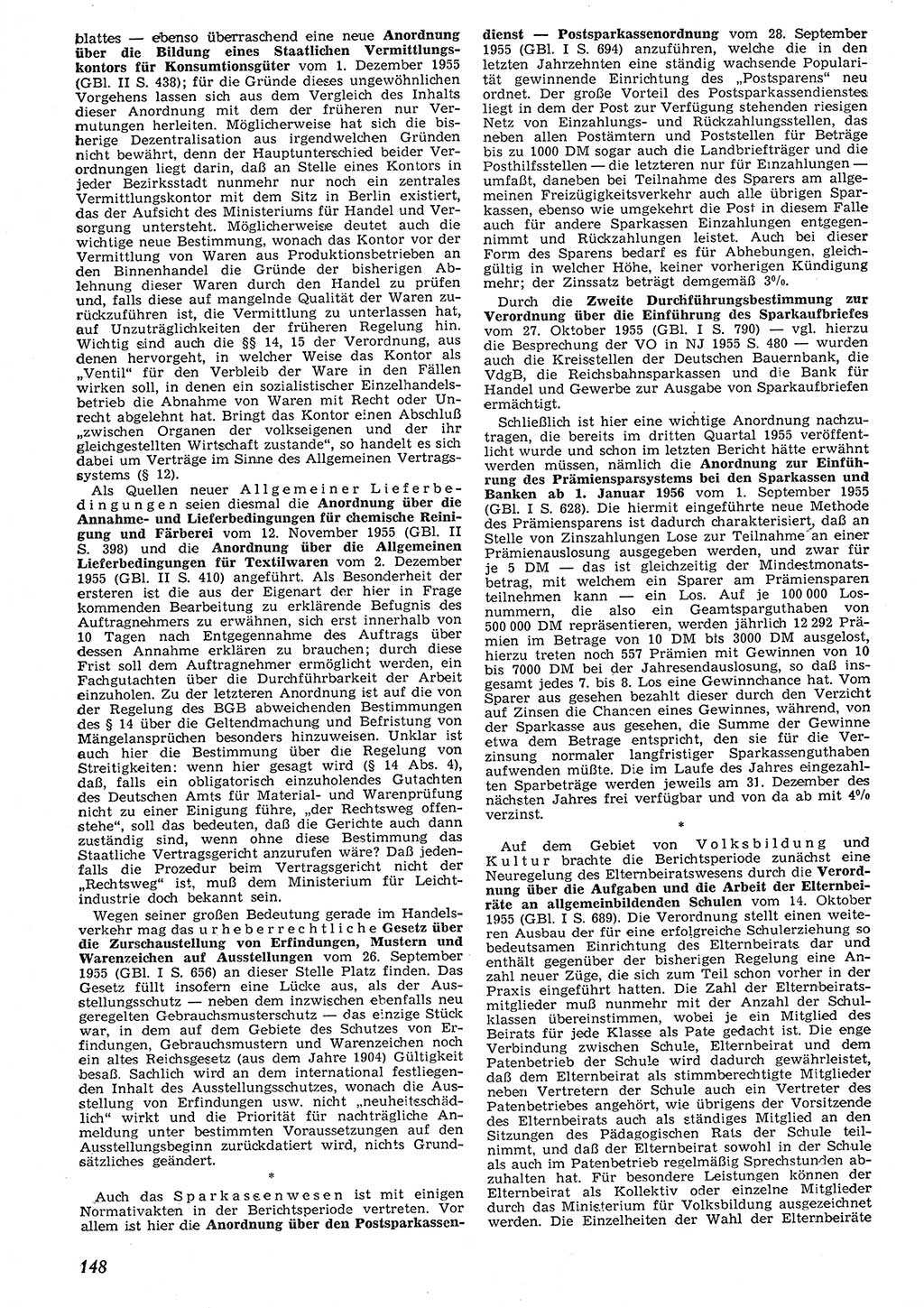 Neue Justiz (NJ), Zeitschrift für Recht und Rechtswissenschaft [Deutsche Demokratische Republik (DDR)], 10. Jahrgang 1956, Seite 148 (NJ DDR 1956, S. 148)