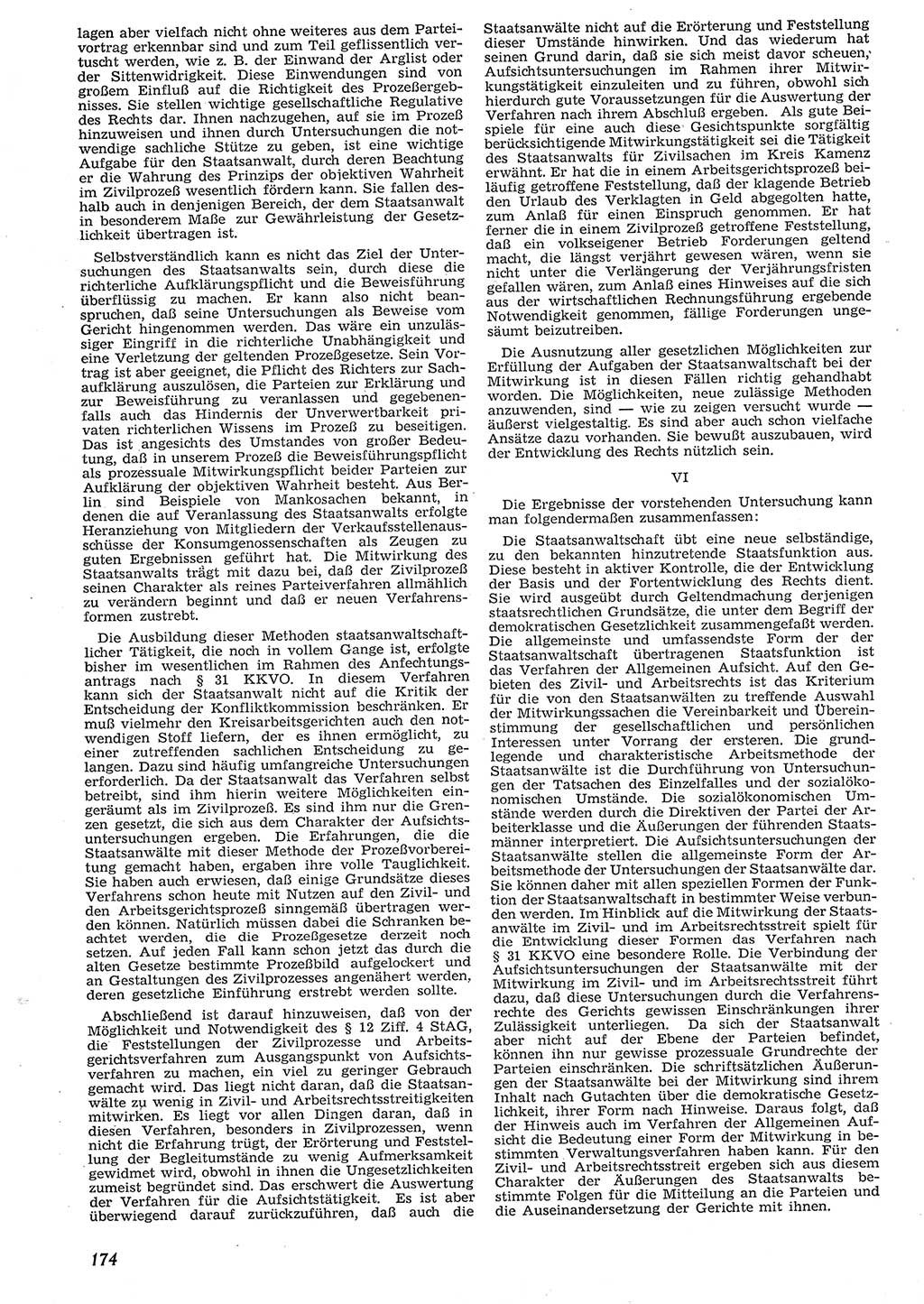 Neue Justiz (NJ), Zeitschrift für Recht und Rechtswissenschaft [Deutsche Demokratische Republik (DDR)], 10. Jahrgang 1956, Seite 174 (NJ DDR 1956, S. 174)