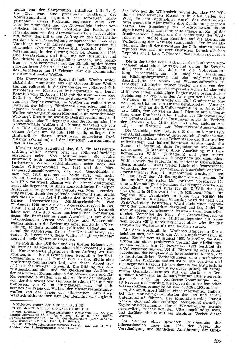 Neue Justiz (NJ), Zeitschrift für Recht und Rechtswissenschaft [Deutsche Demokratische Republik (DDR)], 10. Jahrgang 1956, Seite 195 (NJ DDR 1956, S. 195)