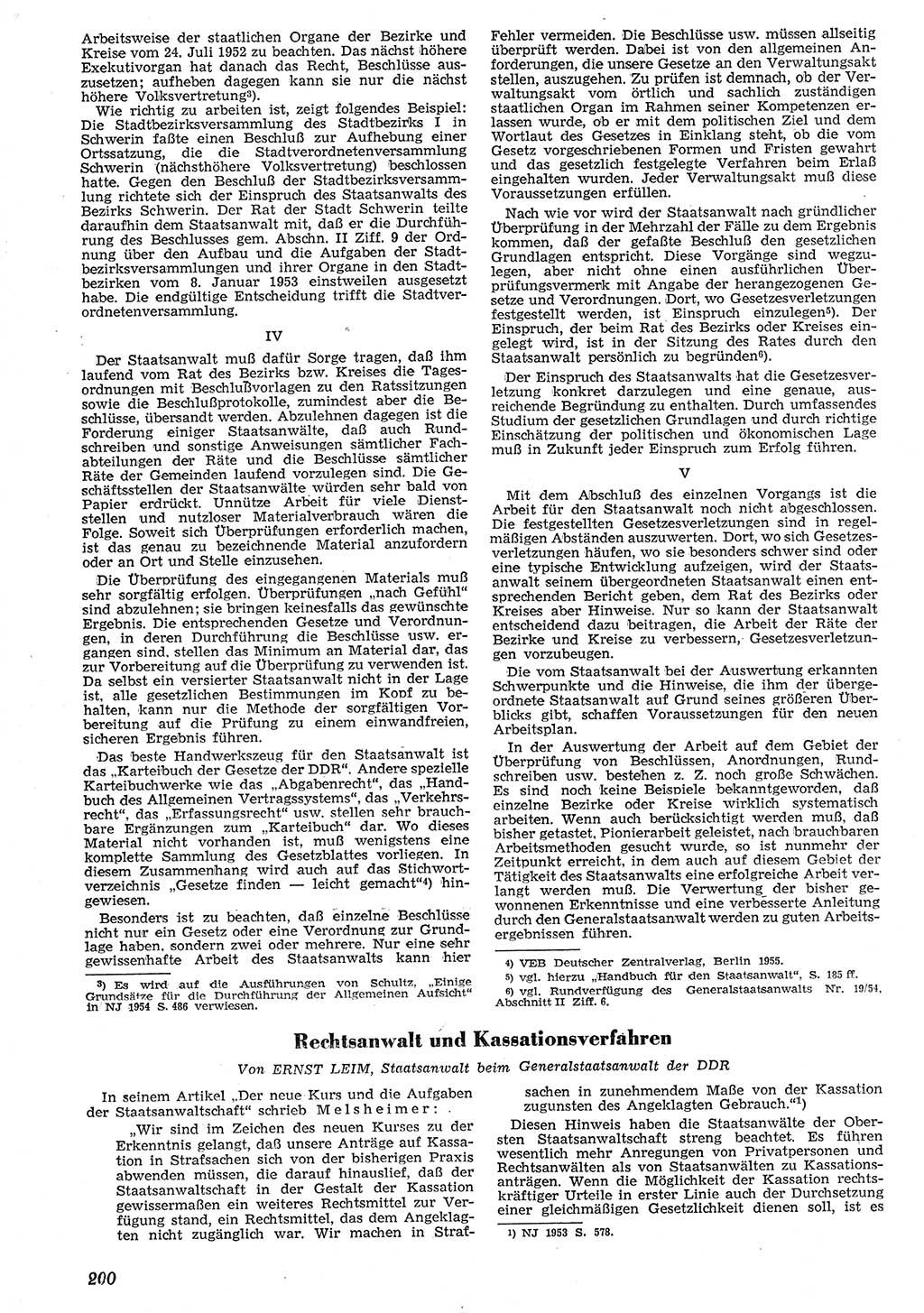Neue Justiz (NJ), Zeitschrift für Recht und Rechtswissenschaft [Deutsche Demokratische Republik (DDR)], 10. Jahrgang 1956, Seite 200 (NJ DDR 1956, S. 200)