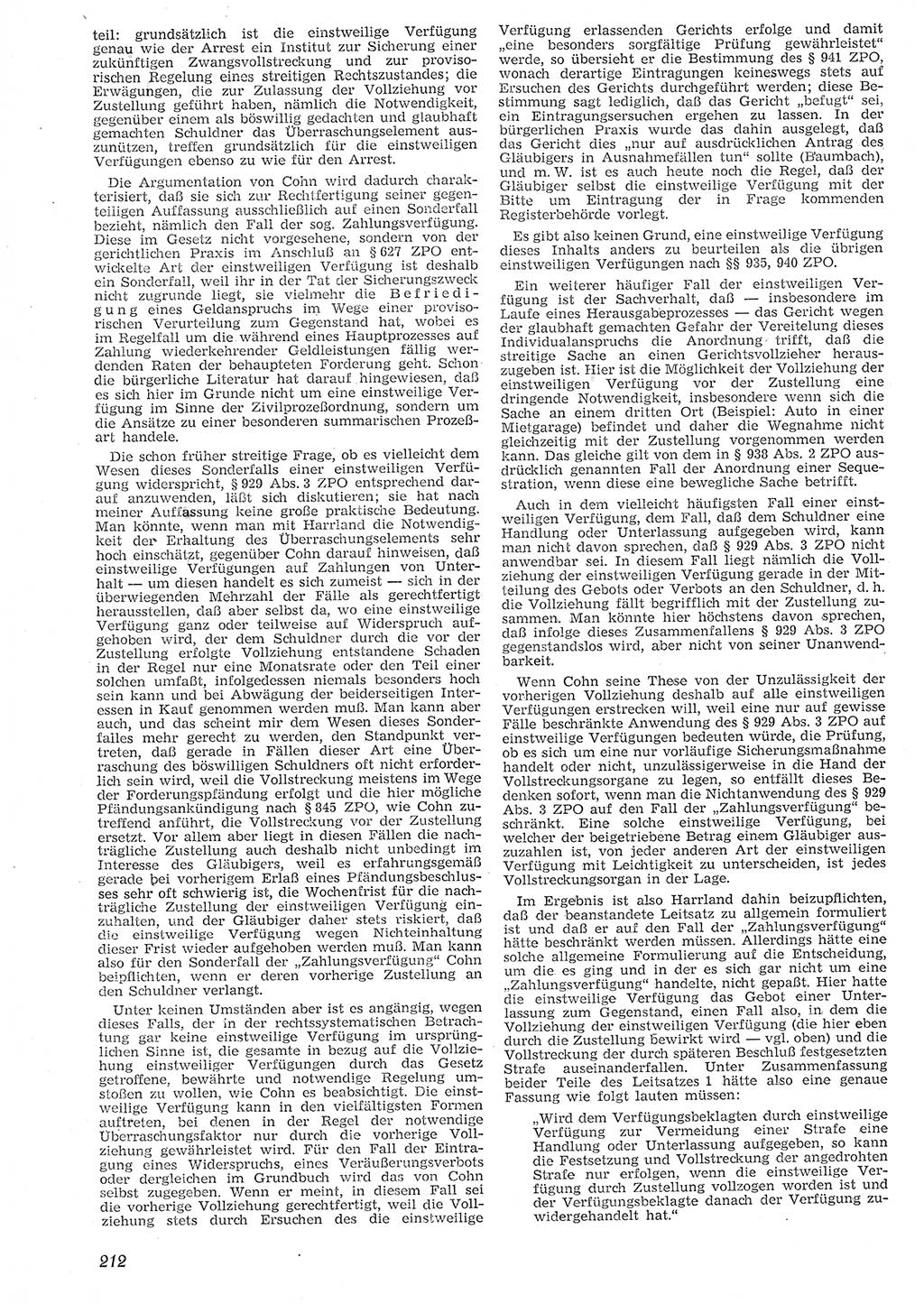 Neue Justiz (NJ), Zeitschrift für Recht und Rechtswissenschaft [Deutsche Demokratische Republik (DDR)], 10. Jahrgang 1956, Seite 212 (NJ DDR 1956, S. 212)