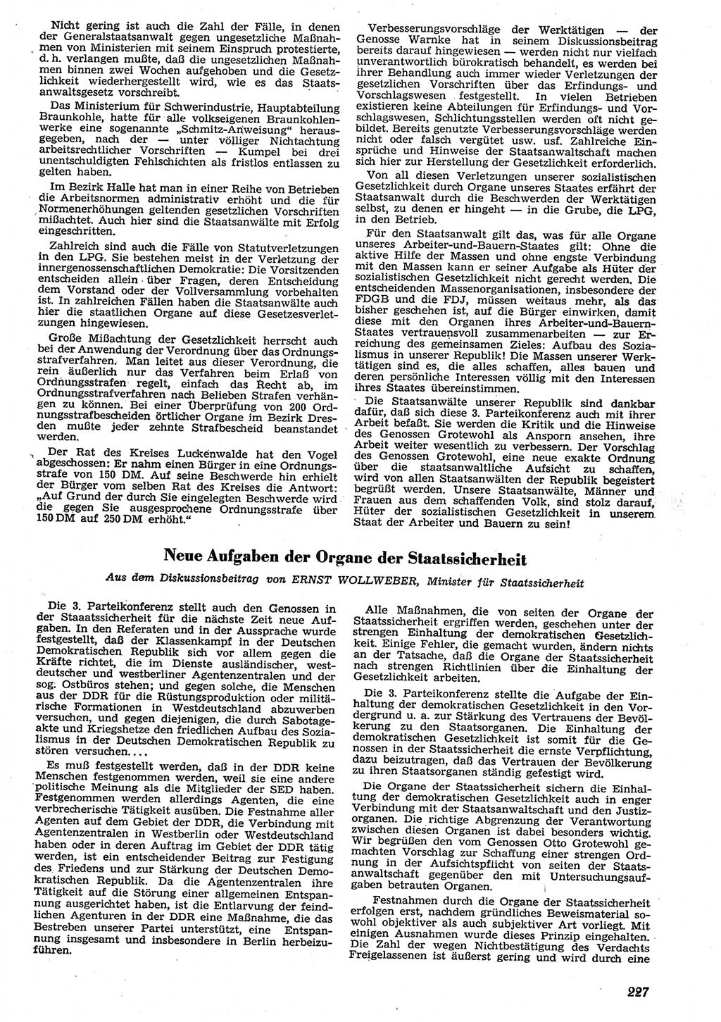 Neue Justiz (NJ), Zeitschrift für Recht und Rechtswissenschaft [Deutsche Demokratische Republik (DDR)], 10. Jahrgang 1956, Seite 227 (NJ DDR 1956, S. 227)